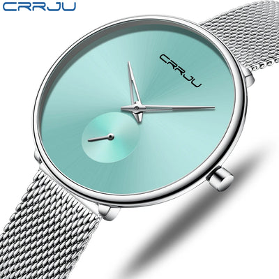 Minimalist Mesh Dial Watch With Subdial For Everyday