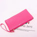 Crocodile PU Leather Wristlet Wallet Coin Purse - Rose Red