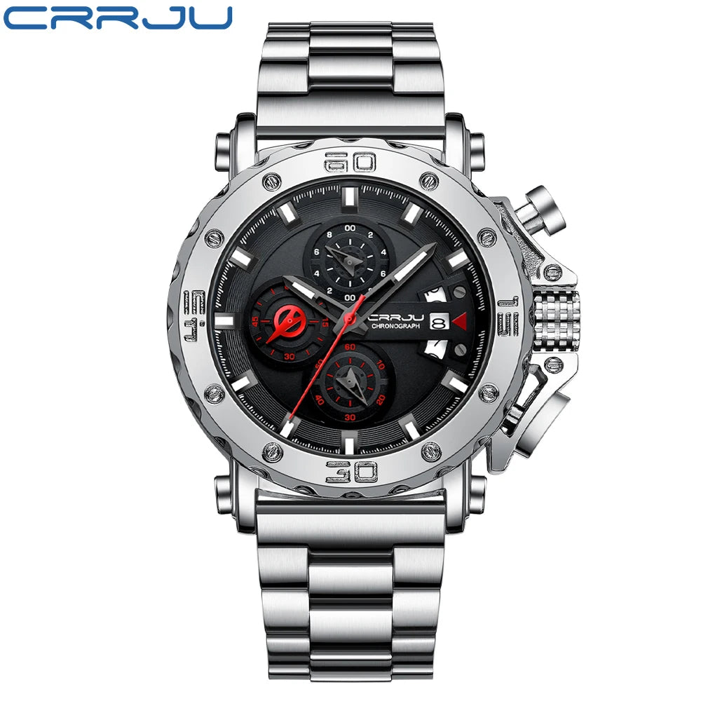 Bold Chronograph Wristwatch With Large Dial And Date