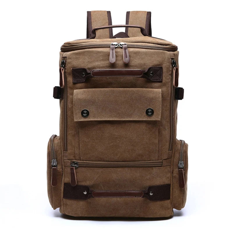 Canvas Backpack with Front Pocket And Large Capacity