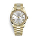 Men's Day Date Wristwatch with Stainless Bracelet - Gold White