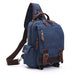 Small Canvas Backpack with Laptop Compartment - Navy V2
