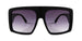 Oversized Sunglasses with Gradient Lenses UV400 - Full Black V3