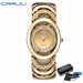 Ornate Bracelet Watch With Round Dial Timeless Glamour - Golden