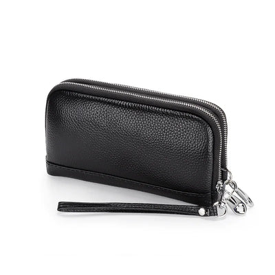 Long Zip Wallet with Wrist Strap for Phone Card