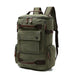 Canvas Backpack with Front Pocket And Large Capacity - Green