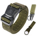 Nylon Belt with Rustproof Buckle Quick Release - Army Green