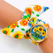 Floral Watch With Decorative Dial Embellishments - Gold V3