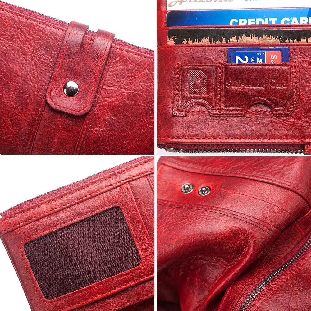 Long Zip Wallet with Card Slots And Coin Pocket