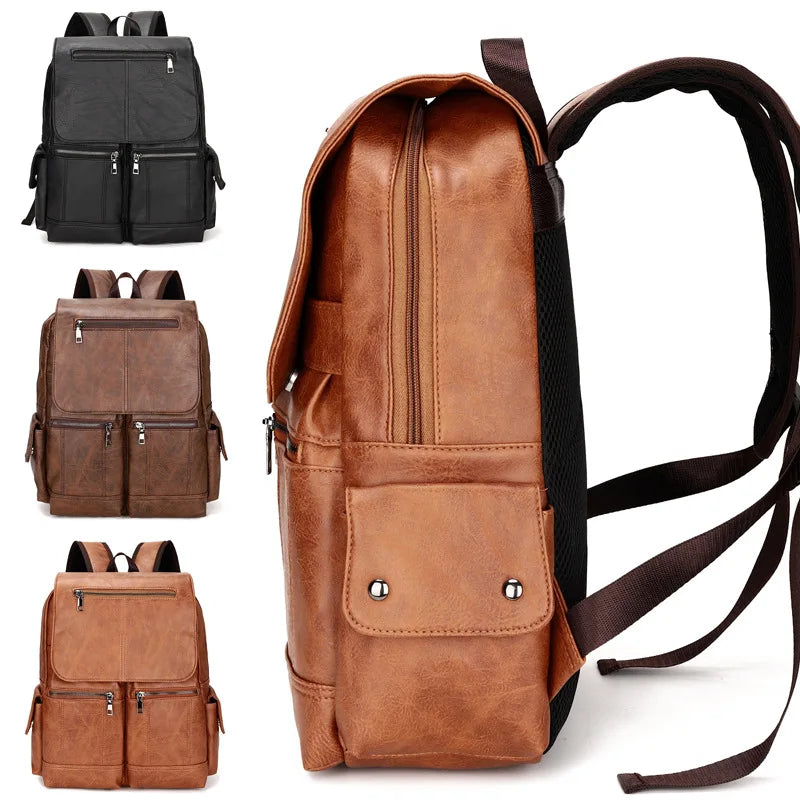 Backpack with Front Pocket Zippered Compartments