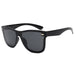 Sunglasses Rimless Square Mirrored Lenses Classic - Black Gray