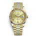 Men's Day Date Wristwatch with Stainless Bracelet - Gold