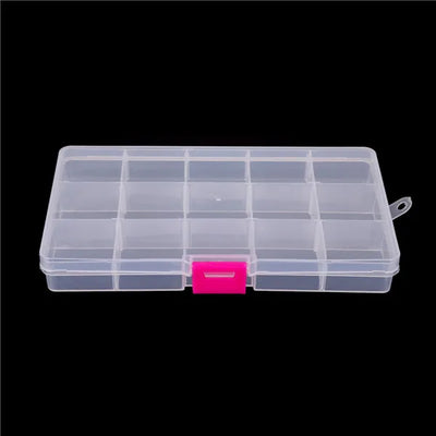 Jewelry Organizer Box 15 Cell Splittable Storage - White Buckle