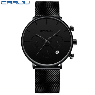 Refined Chronograph With Mesh Band For Everyday Use