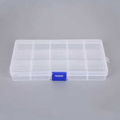 15 Slot Transparent Jewelry Organizer Box Portable