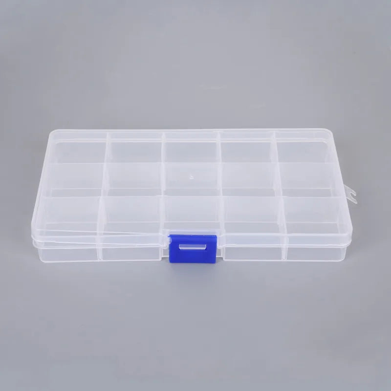 15 Slot Transparent Jewelry Organizer Box Portable