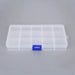 15 Slot Transparent Jewelry Organizer Box Portable - As Pictured
