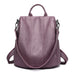 Backpack Waterproof Anti Theft with Large Capacity - Purple