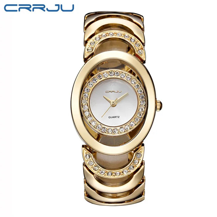 Ornate Bracelet Watch With Round Dial Timeless Glamour