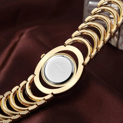 Watch Crystal Bracelet Timepiece with Radiant Halo - WO2MEN