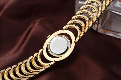 Ornate Bracelet Watch With Round Dial Timeless Glamour