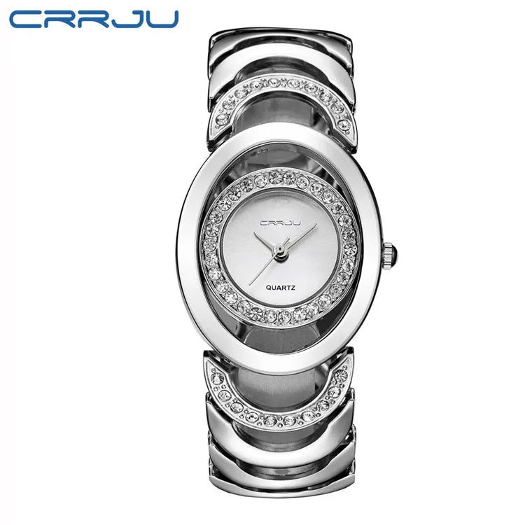 Ornate Bracelet Watch With Round Dial Timeless Glamour
