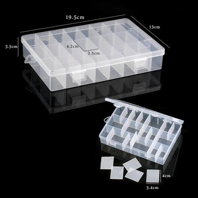 Transparent Jewelry Box With Adjustable Compartments