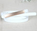 Womens Narrow Belt with Metal Bar Buckle Design - White