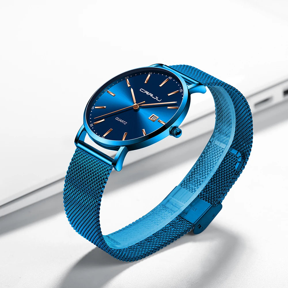 Timeless Calendar Timepiece With Mesh Strap Everyday