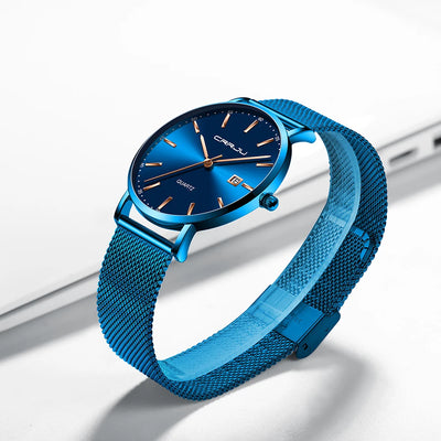 Timeless Calendar Timepiece With Mesh Strap Everyday