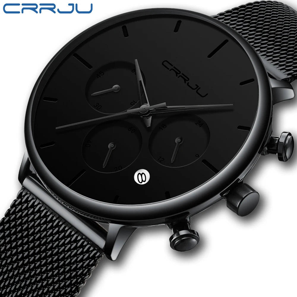 Refined Chronograph With Mesh Band For Everyday Use