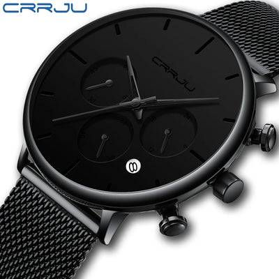 Refined Chronograph With Mesh Band For Everyday Use