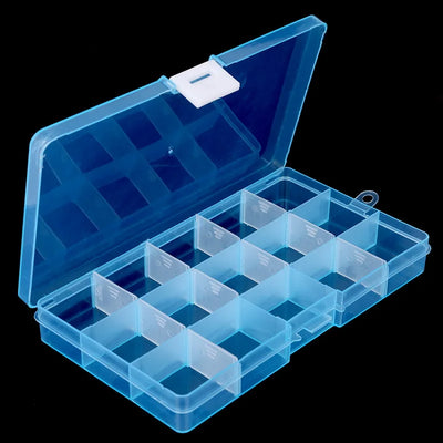 15 Slot Transparent Jewelry Organizer Box Portable