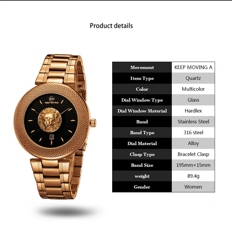 Watch with Complete Calendar Lion Dial