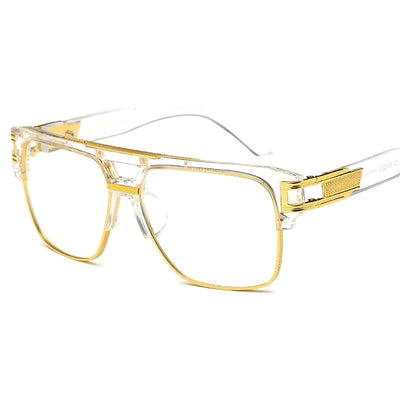 Classic Luxury Sunglasses with Gold Frame Gradient Lens