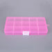 15 Slot Transparent Jewelry Organizer Box Portable - As Pictured V5