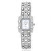 Rectangle Dial Quartz Wristwatch with Bracelet Style - White