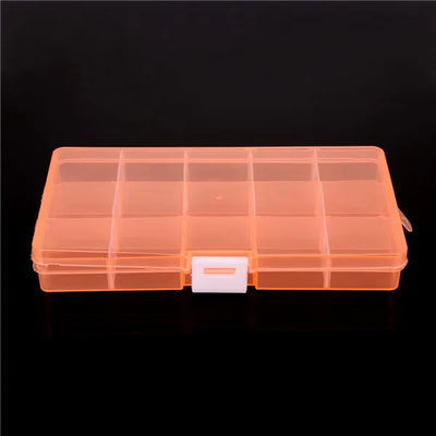 Jewelry Organizer Box 15 Cell Splittable Storage - Orange Box