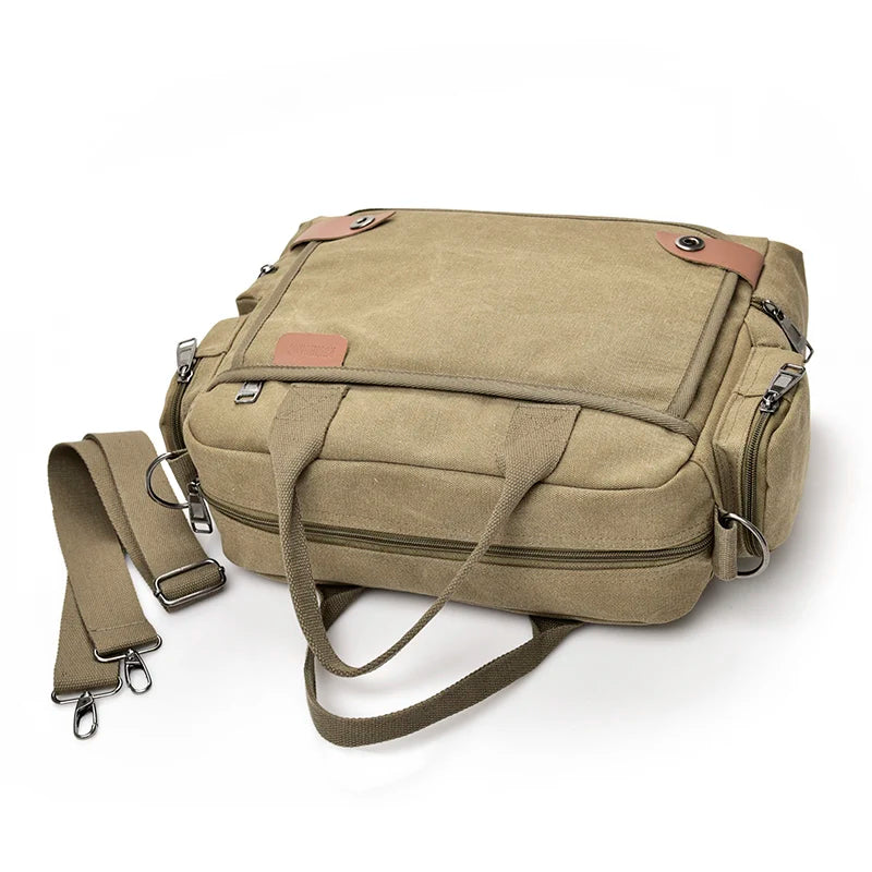 Messenger Bag with Front Zipper Pockets for Travel