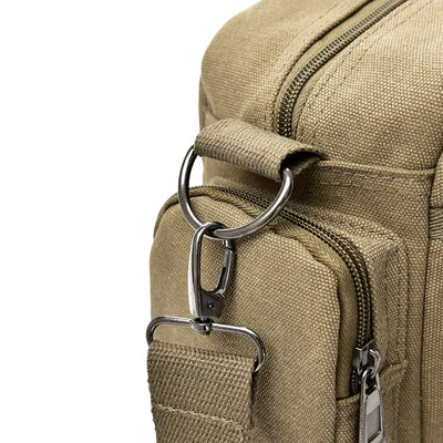 Messenger Bag with Front Zipper Pockets for Travel