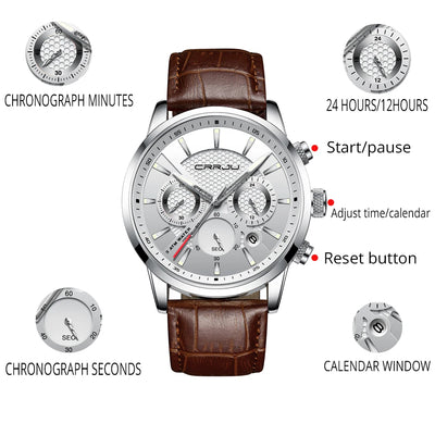 Chronograph Wristwatch With Multifunction Subdials