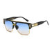 Classic Luxury Sunglasses with Gold Frame Gradient Lens - Gold Black Line V7