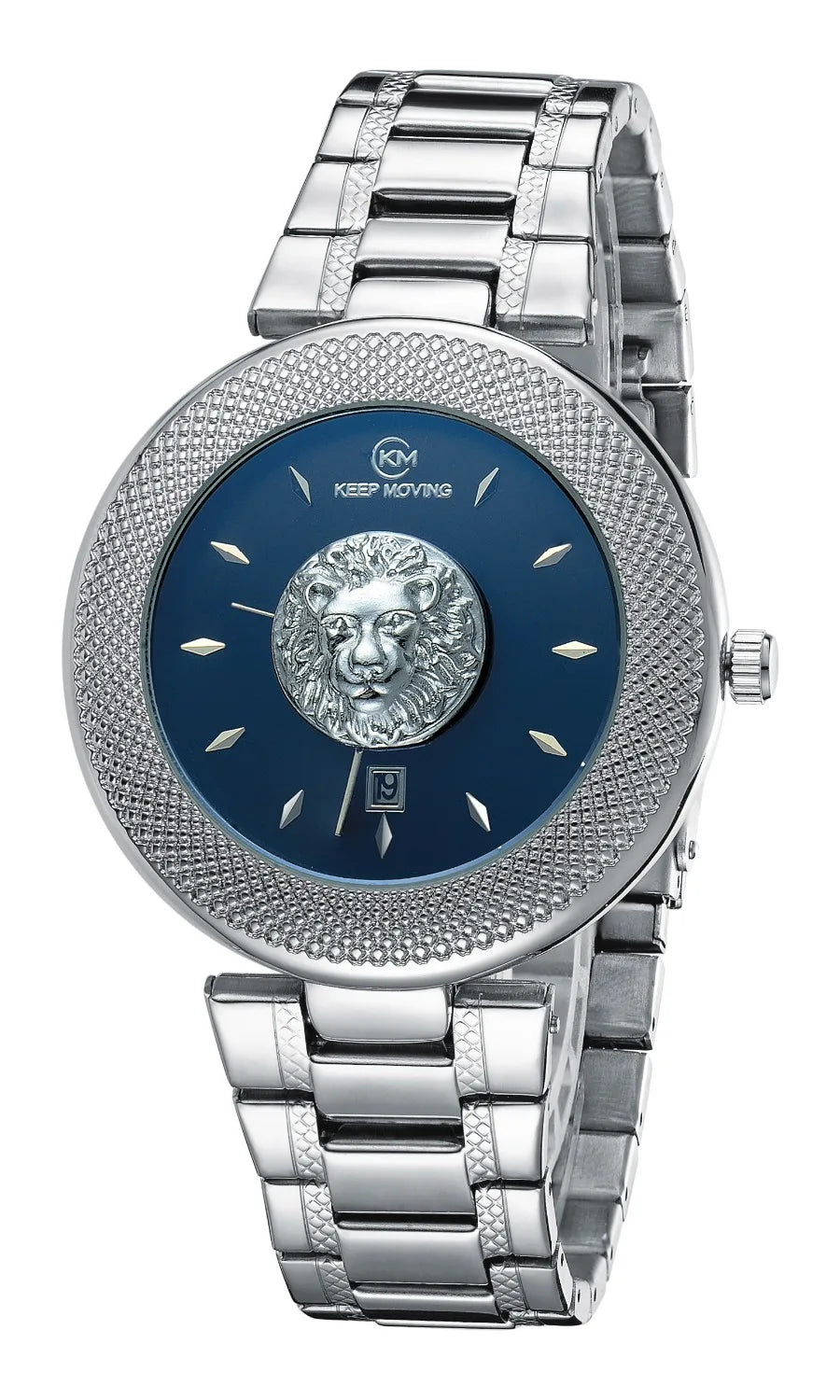 Watch Featuring Lion Motif And Calendar Display