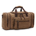 Canvas Travel Handbag Large Capacity Duffle Lightweight - Brown