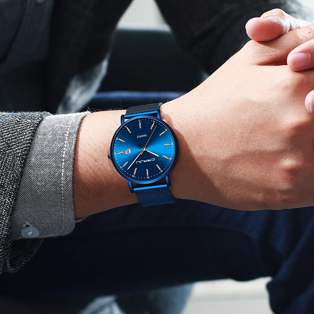 Timeless Calendar Timepiece With Mesh Strap Everyday