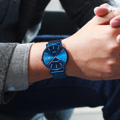 Timeless Calendar Timepiece With Mesh Strap Everyday