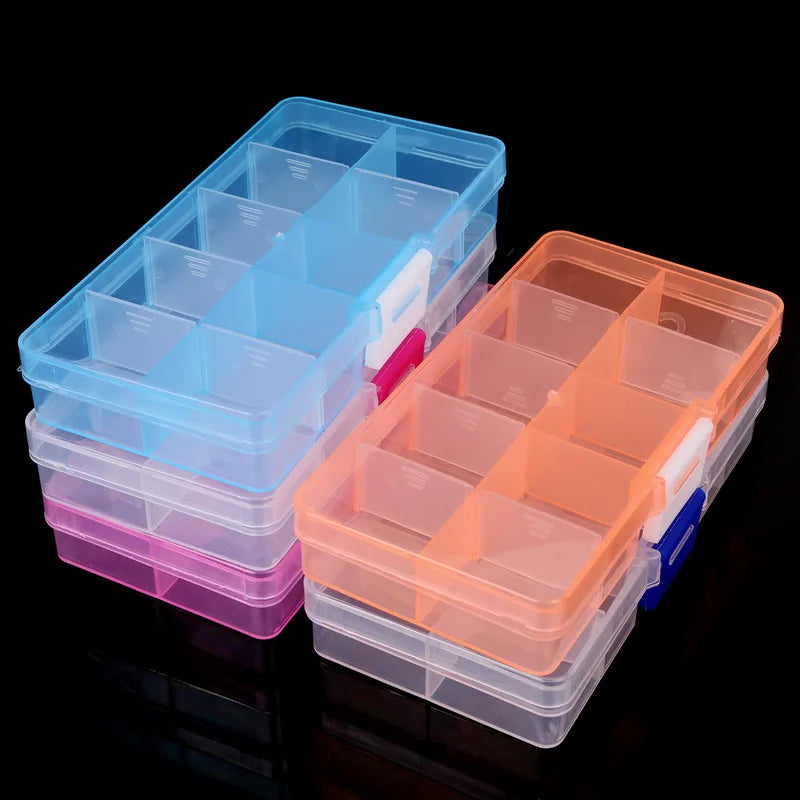Transparent Jewelry Organizer Box 10 Slot with Dividers