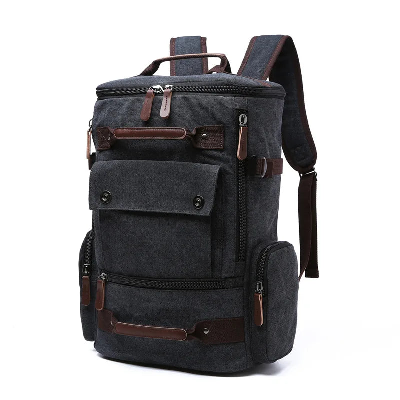Backpack Large Capacity with Multiple Pockets - Black