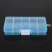Transparent Jewelry Organizer Box 10 Slot with Dividers - As Shown V5