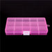 Jewelry Organizer Box 15 Cell Splittable Storage - Pink Buckle